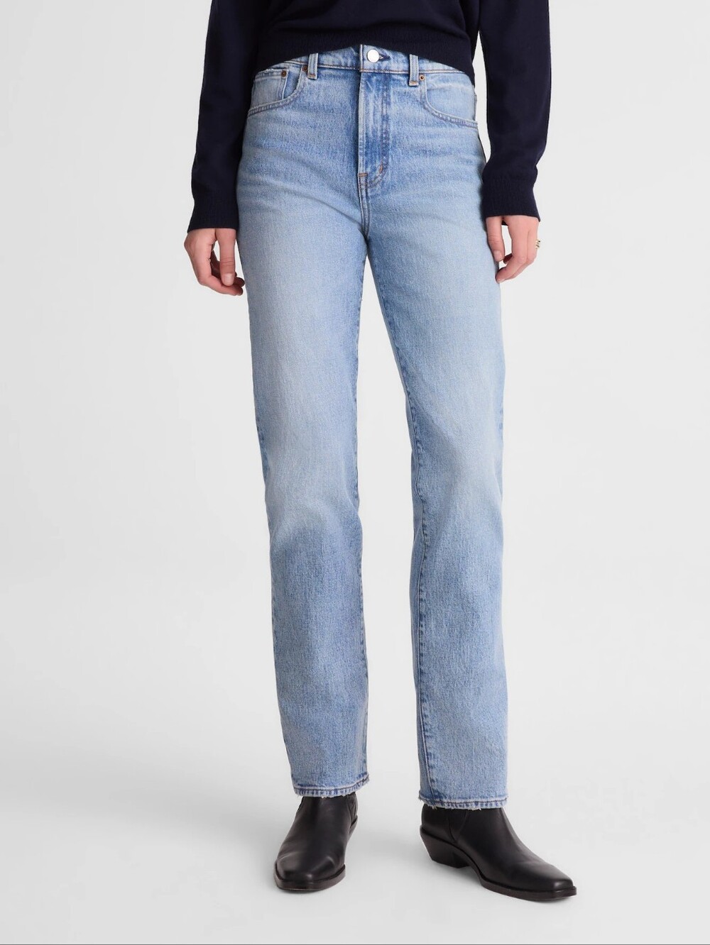 NWT Madewell The Longline Straight Jean In Raebrook Wash 29